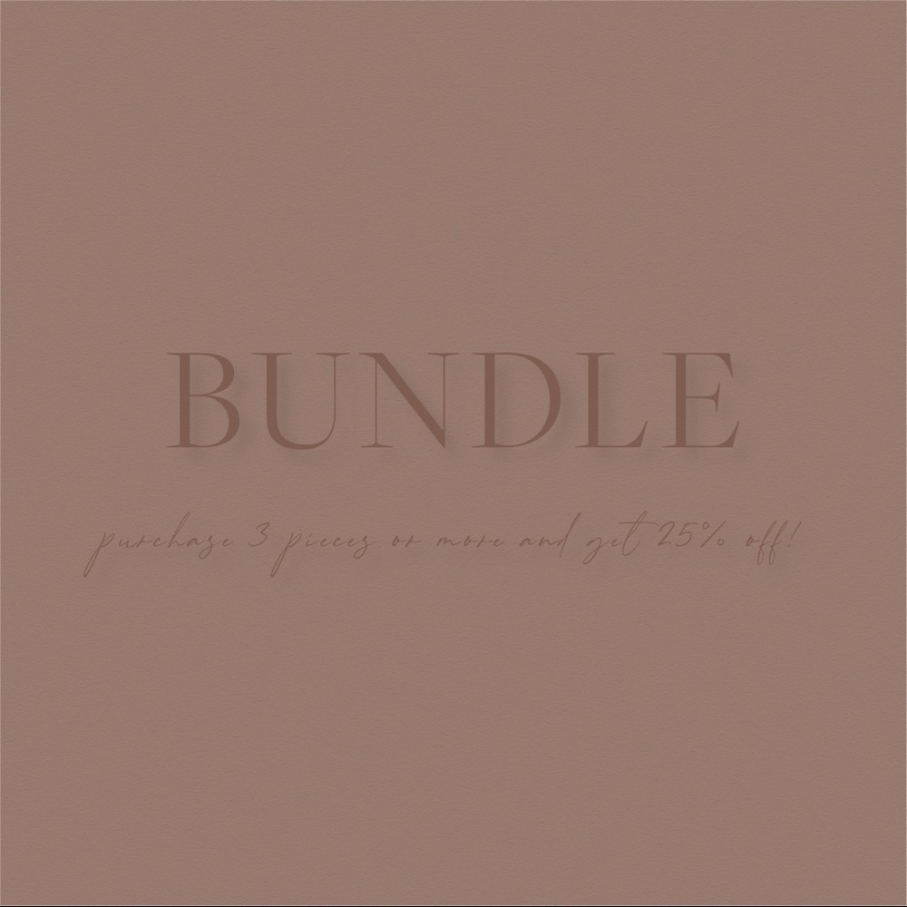 Bundle 3 items and get 25% off!